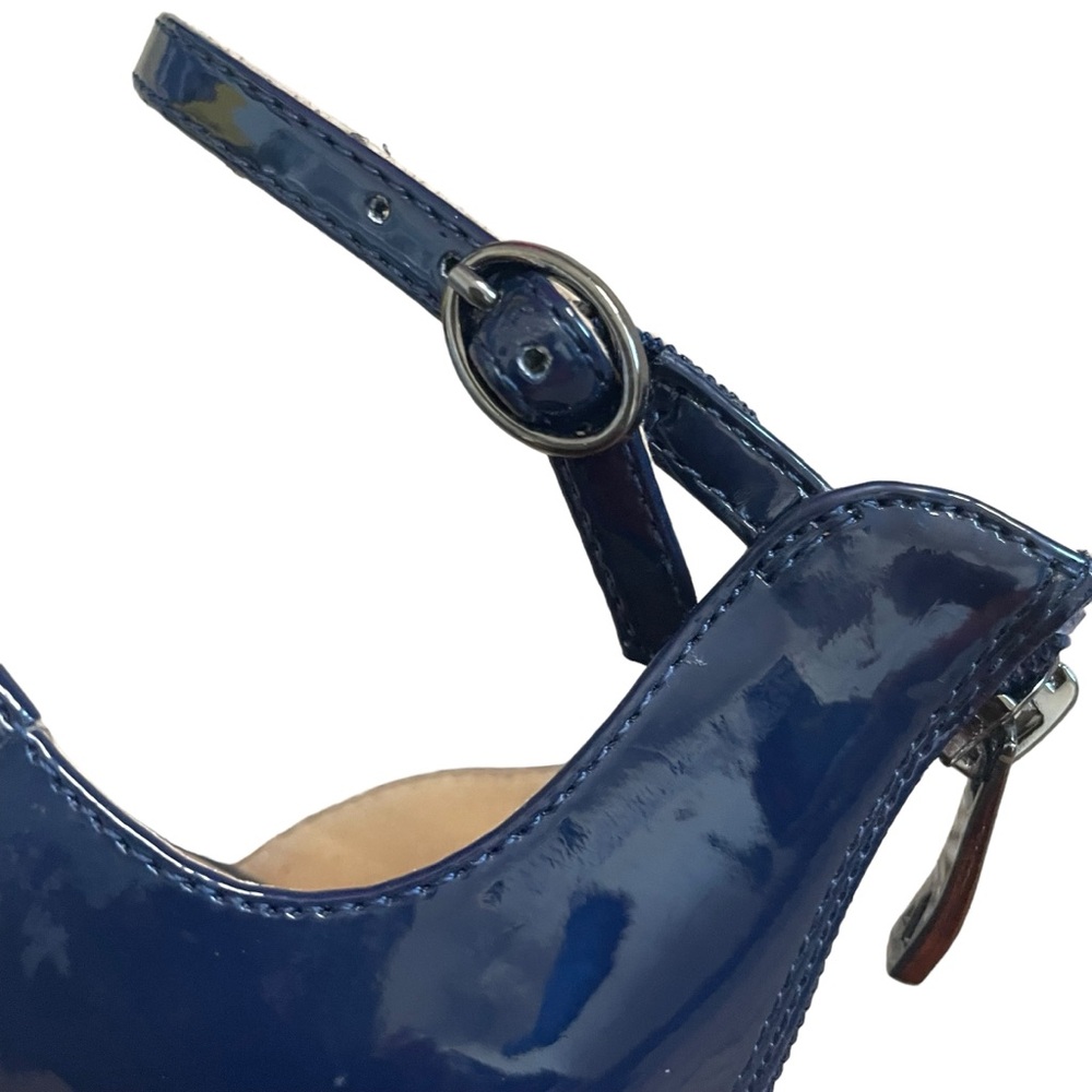 Liz Claiborne Blue Patent Leather Heels - Picture 9 of 12